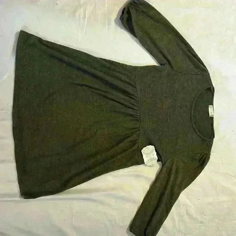 NWT Alter’d State Olive green woman’s L dress. 3/4 sleeves soft and versatile - Picture 3 of 8